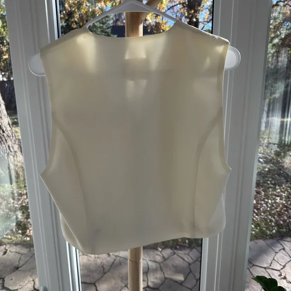 Source Unknown Cream Knit Vest Size Small - Picture 3 of 3
